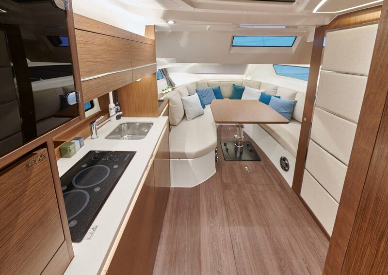 Jeanneau Cap Camarat 12.5 WA - galley in forward cabin / saloon Jeanneau Cap Camarat 12.5 WA