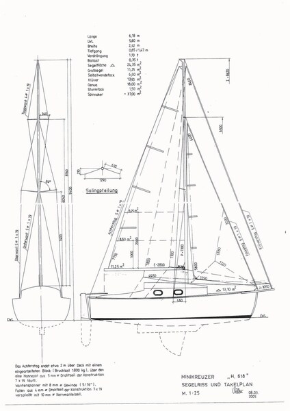 Segelriss 16_02_2017 Einzelbau Mahagoni Kielschwerter