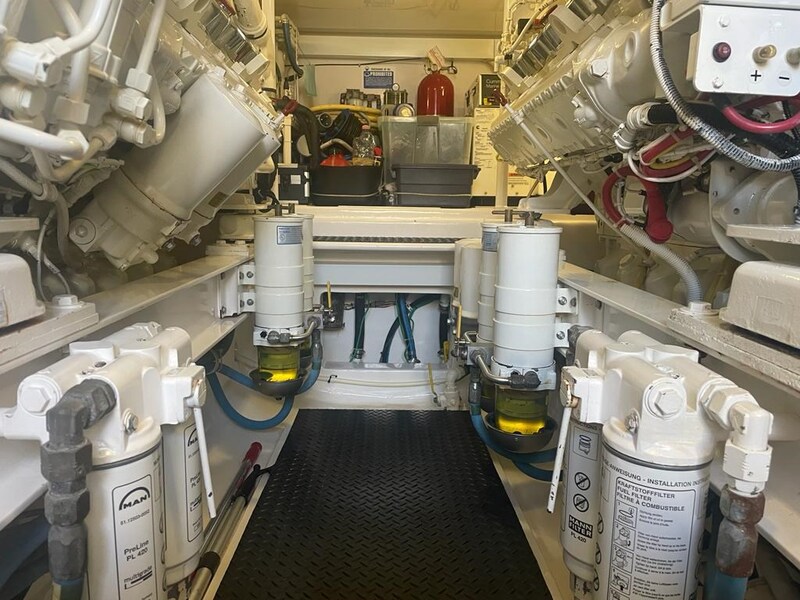 Viking 54 Convertible engine room Viking Yachts 54' Convertible