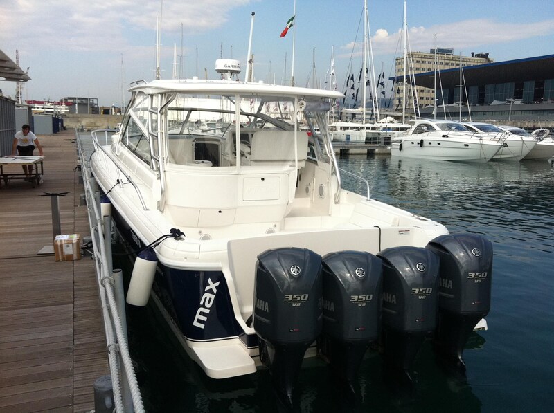 Intrepid 475 SY stern view Intrepid 475 Sport Yacht