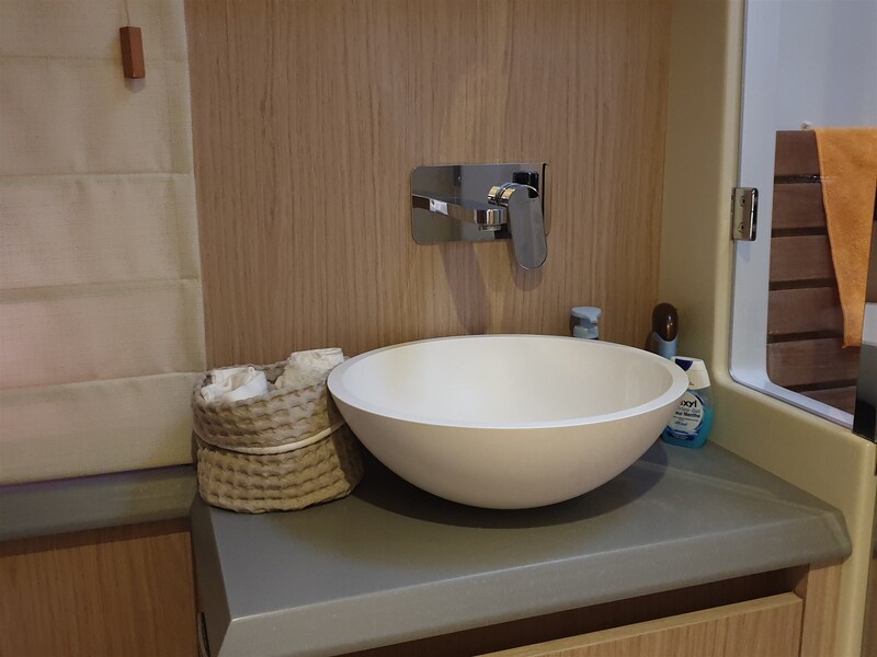 Beneteau MC5 bathroom detail Beneteau MONTE CARLO 5