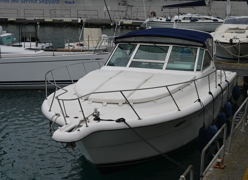Tiara 3500 Open Sampei bow view Tiara Yachts 3500 Open