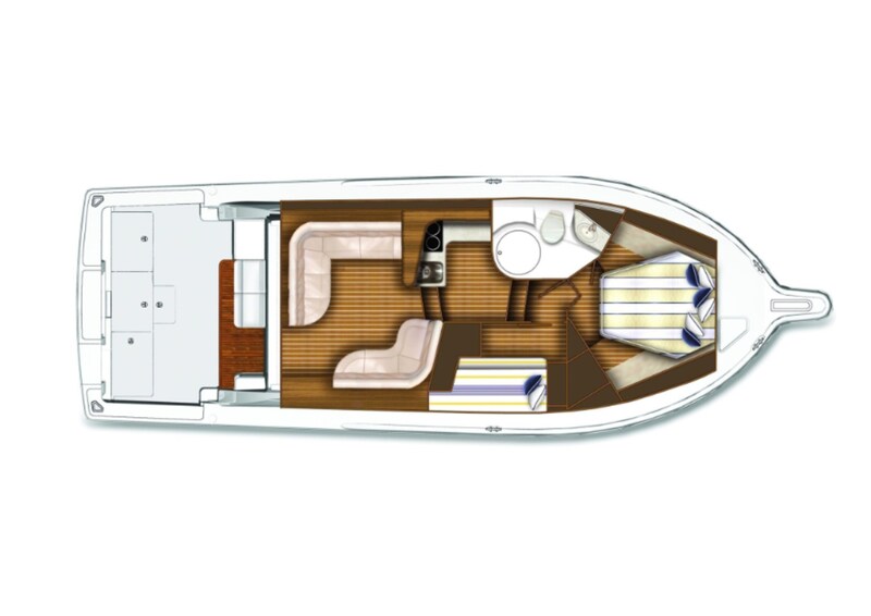 {L} layout Tiara Yachts 3900 Convertible