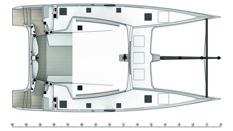 Deck ITA 14.99 Performance cruising catamaran with electric propulsion system